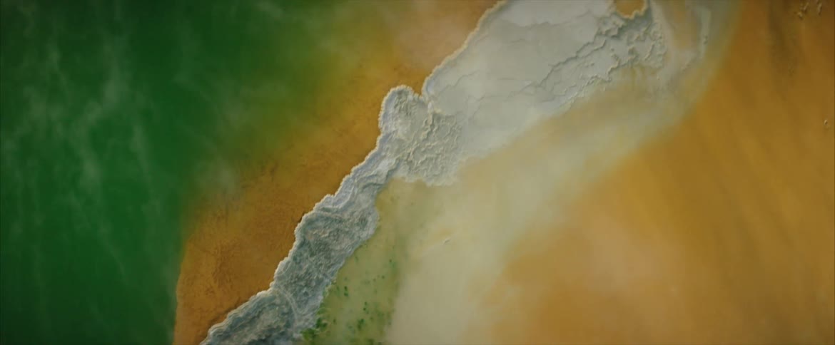 Smoke pours from hot springs