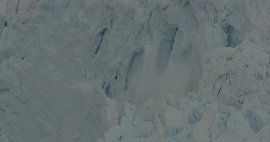 A wall of ice is collapsing
