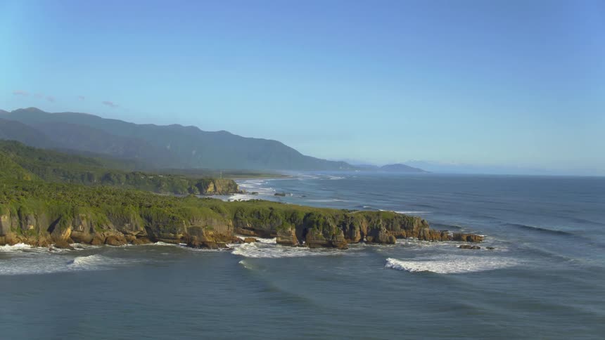 Ocean waves flow towards shore