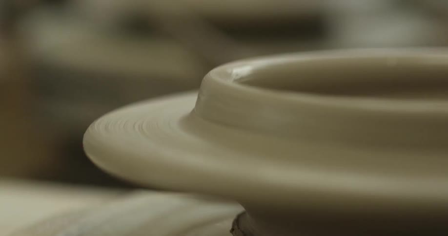 The clay has been made into a bowl