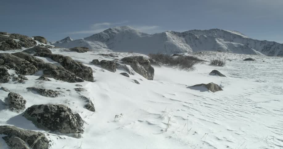 Snow covers a mountain