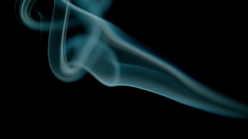 White billowy lines on a black background