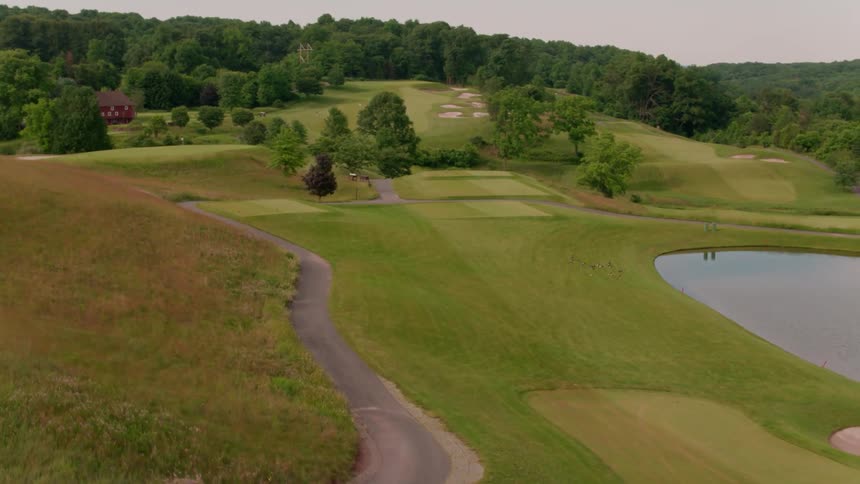 Rolling hills in a golf course