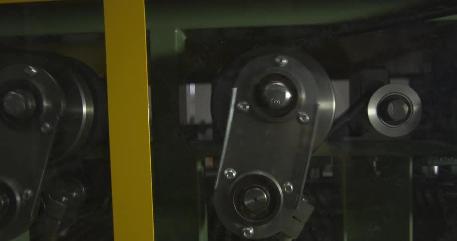Machinery vibrates and rotates
