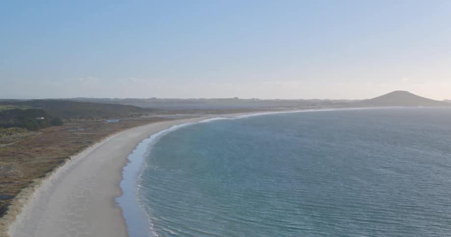 The beach is clear with blue waters all around
