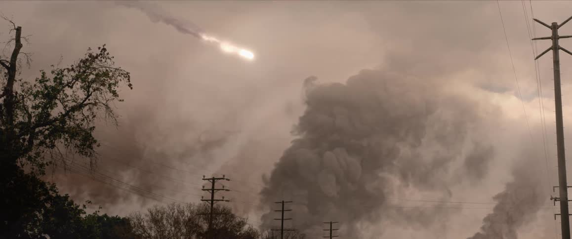 An asteroid falls to earth