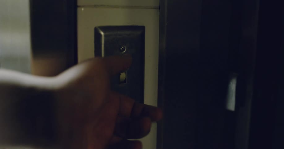Someone flips a light switch off and then on