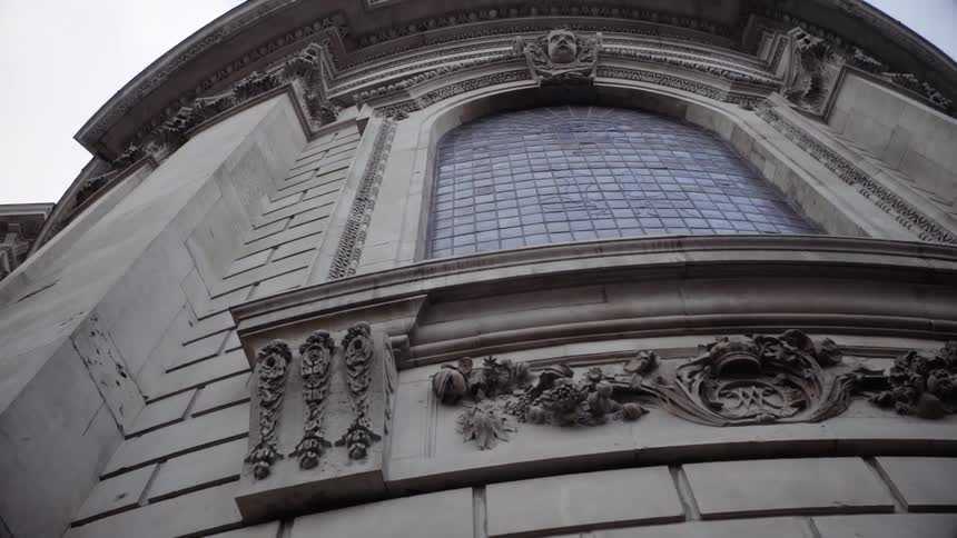 An elaborately carved stone building