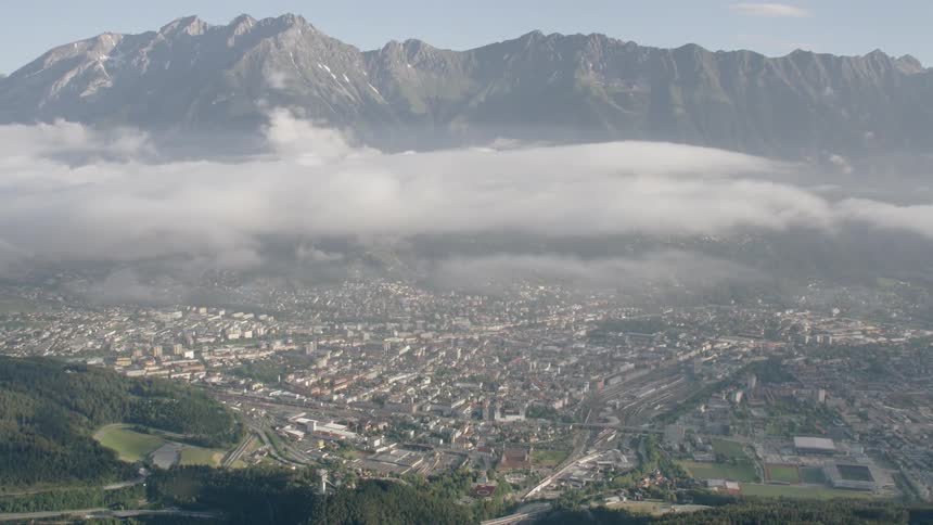 Clouds over Innsbruck with the Nordkette in the background