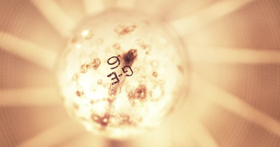 Up close of a flash bulb