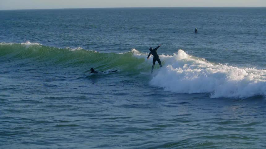 People surfing in the ocean