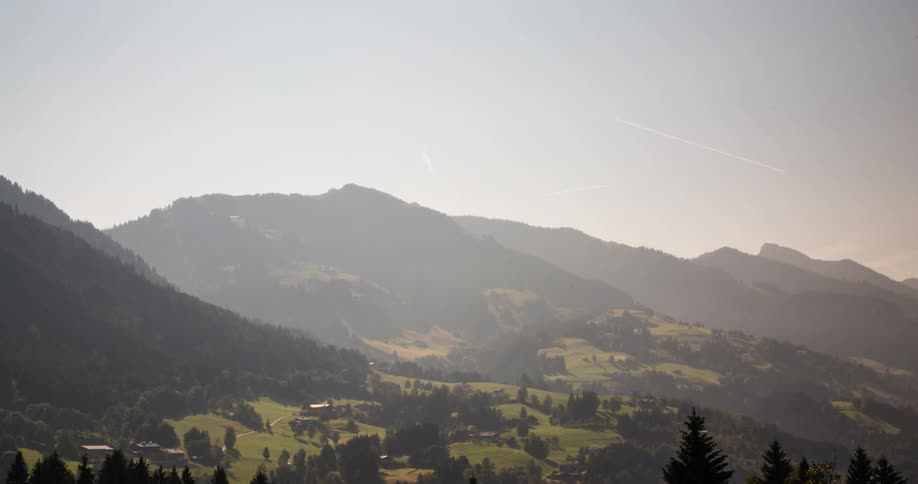 Aerial view of a mountain range