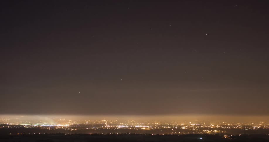 Shooting stars in the sky