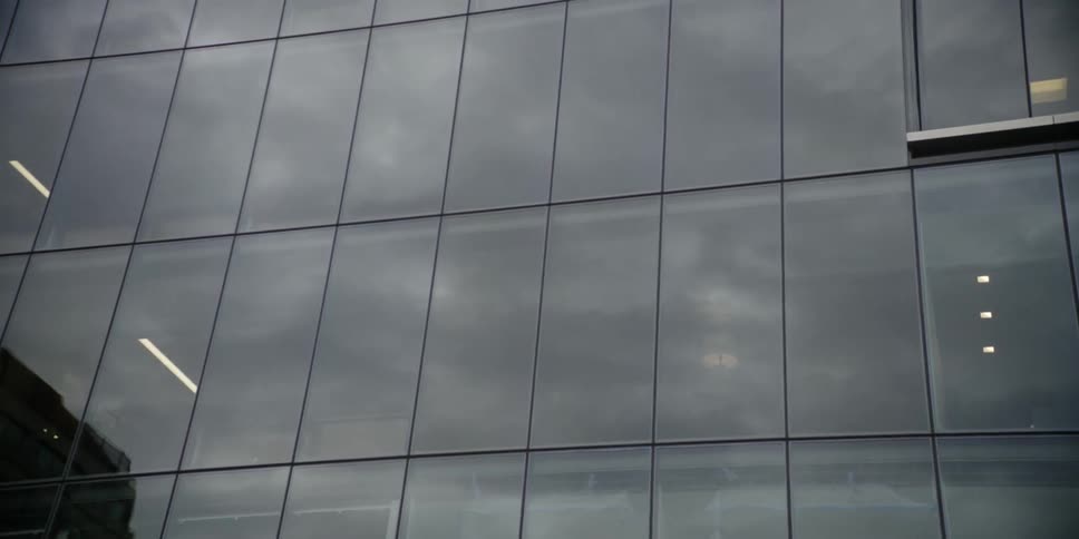 A glass business building