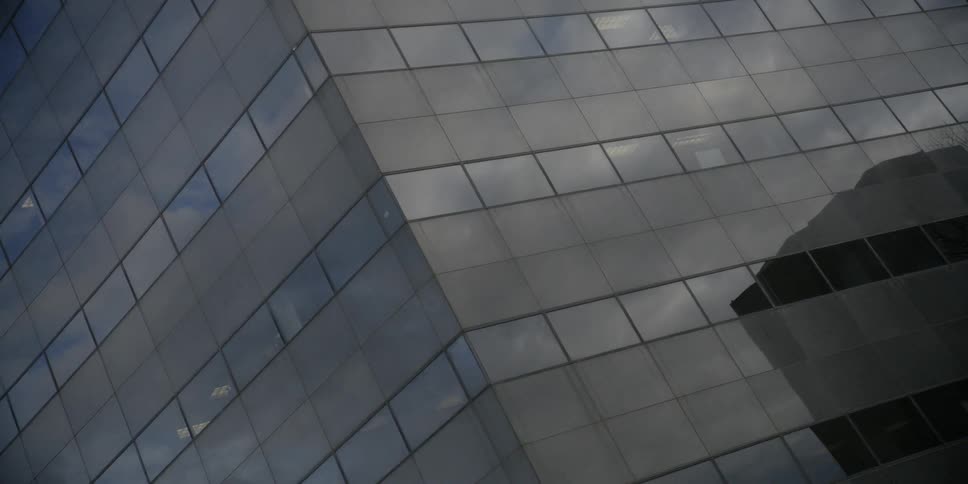 The tall building has many windows