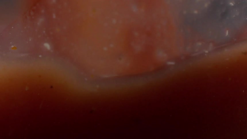 A drink is being poured into a glass