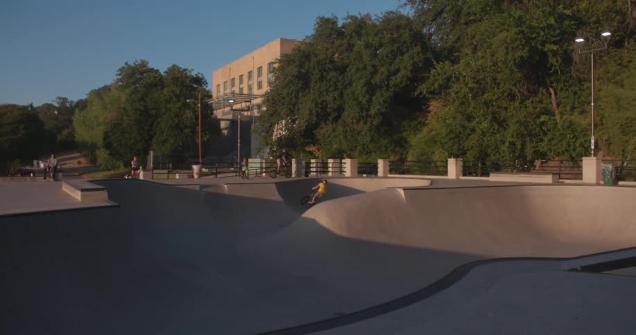 View of a skate park on a sunny day