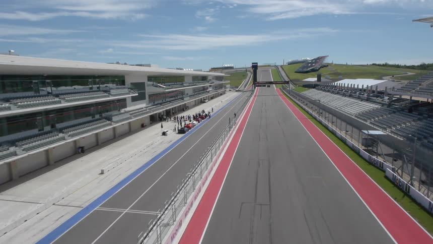 A drag strip as seen from above