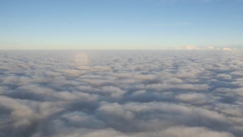 An aerial view of clouds in the sky