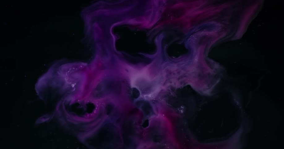 The dark water has purple and white blotches all over