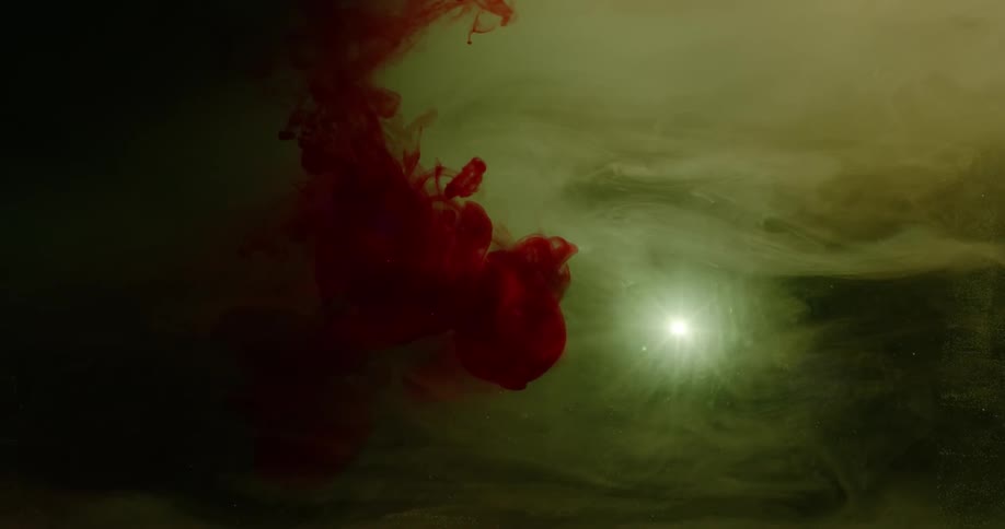 The red clouds have entered this container of liquid