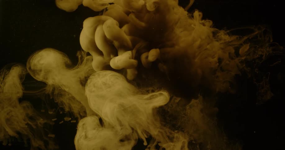 Smoke billows against a black background