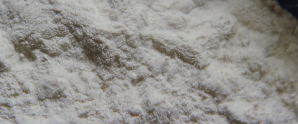 White powder vibrates and is blown around