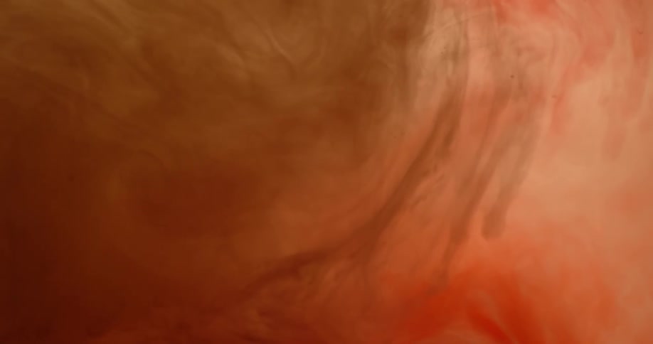 The water is full of red and white liquid