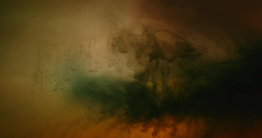 The pool of water is murky with different clouds floating around