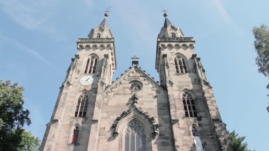 Tall Church On A Sunny Day