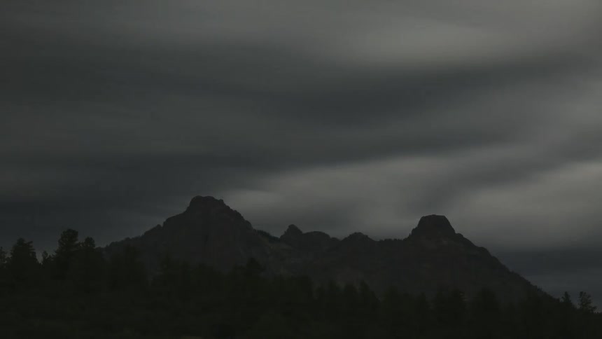 Timelapse video of the clouds over a mountain