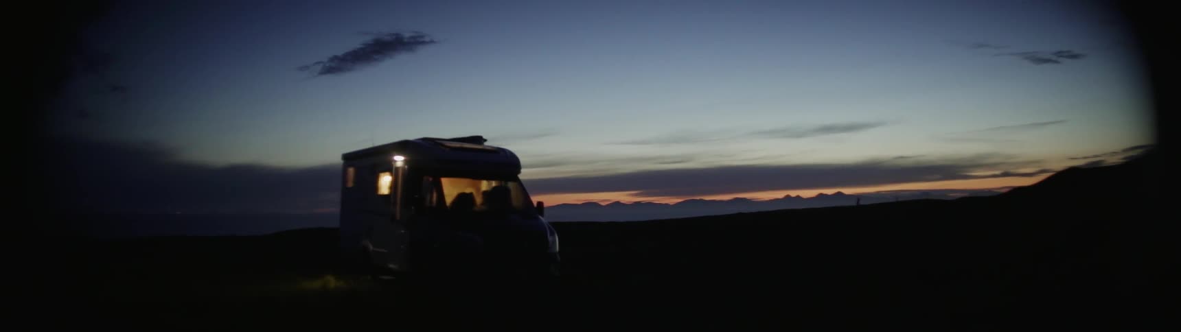Lights are turned off inside a camper