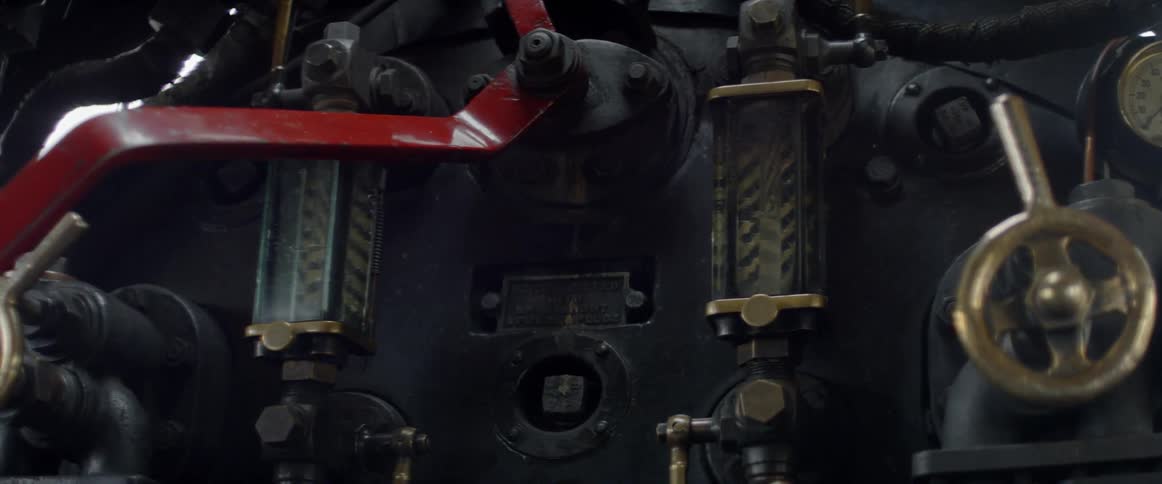 An engine is running
