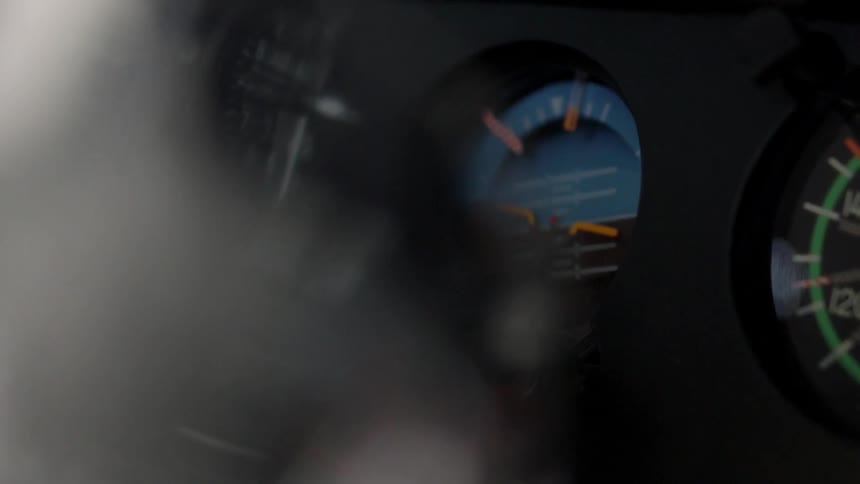 The dashboard of a helicopter