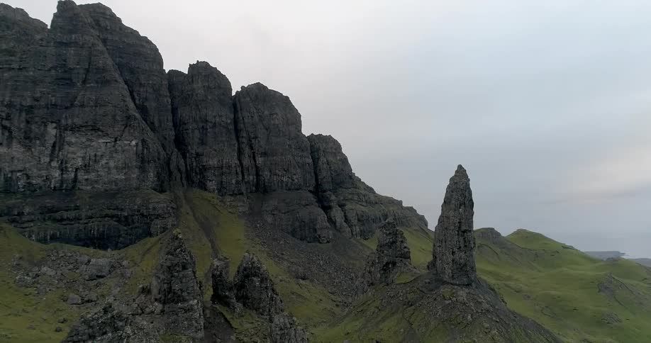 The hill is full of very tall sharp rocks