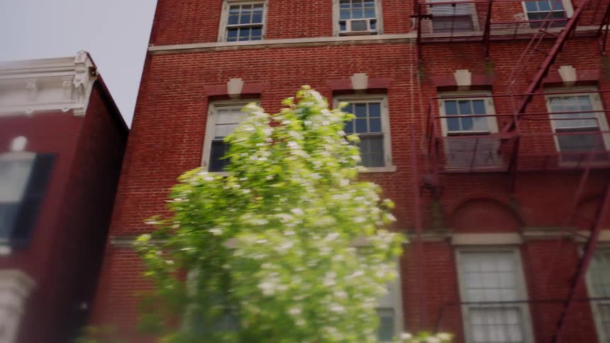 A row of tall houses