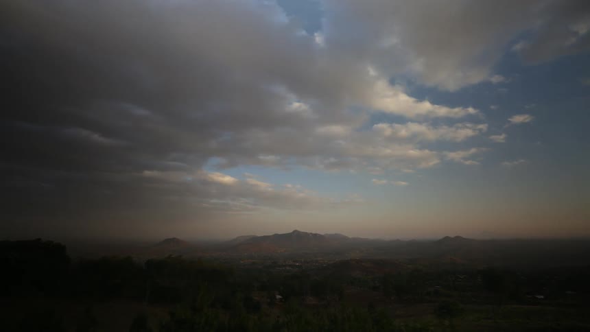 Cloudy skies over a natural landscape