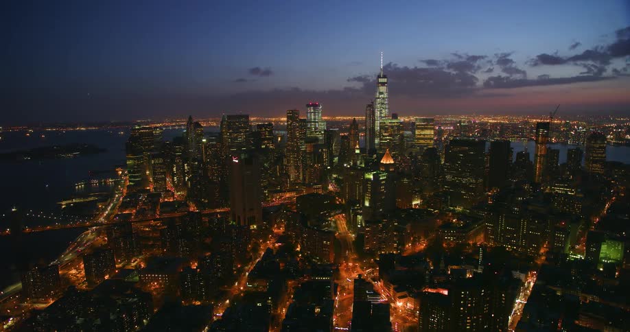 A view of a large city from the air