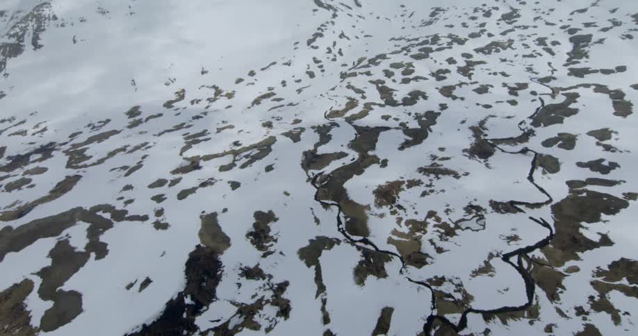 Water flows between the landscape and ice