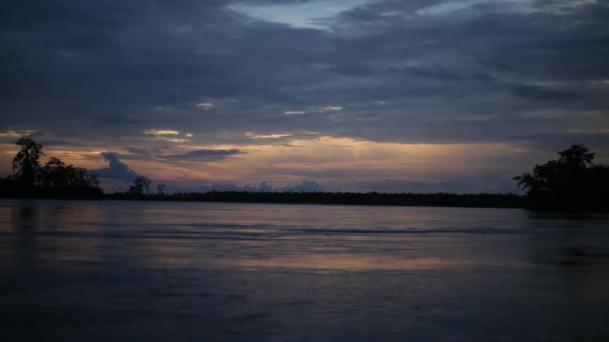 View of the water at sunset