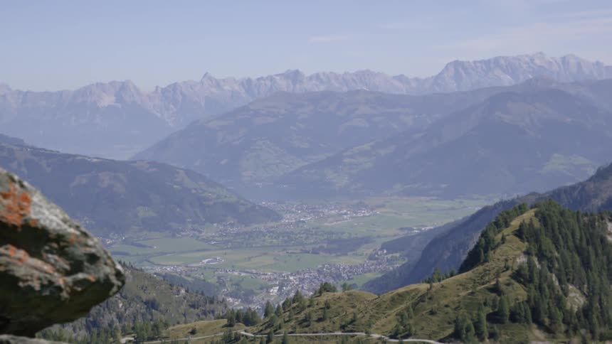 Aerial view of a green valley