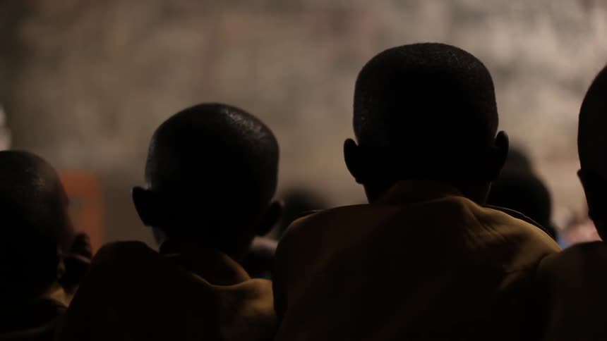 The silhouettes of children are being shown