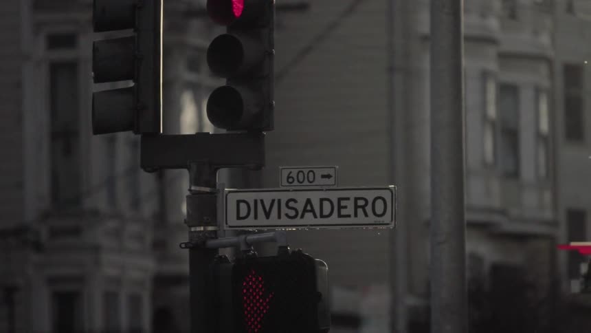 Street lights are filmed