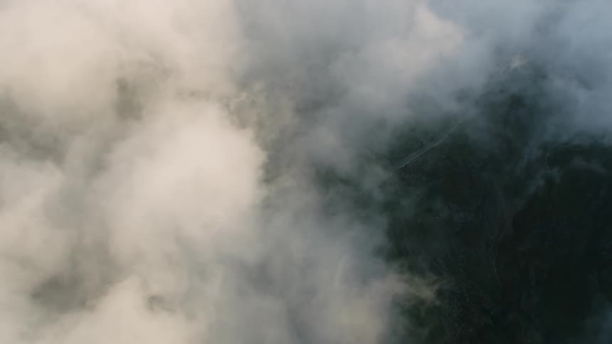 Haze and fog lifts into the air