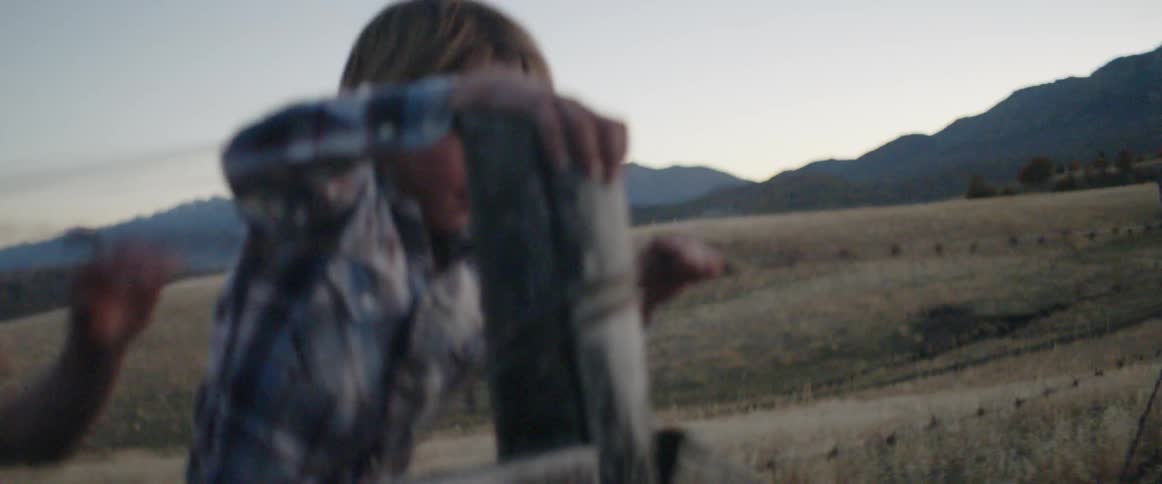 Young boys climb a fence in a field