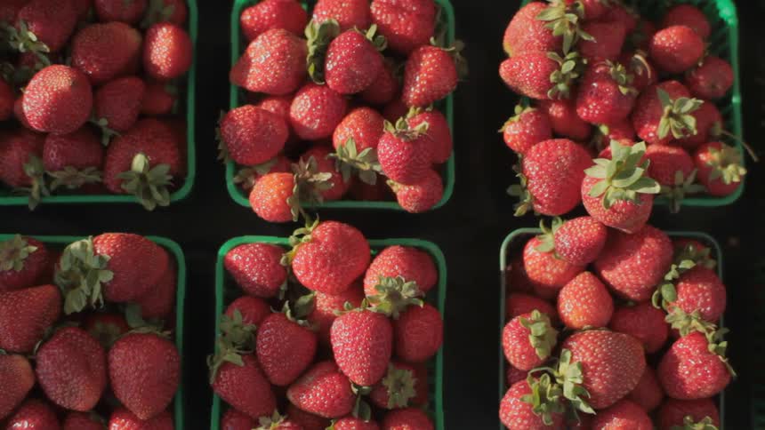 Strawberries in bunches