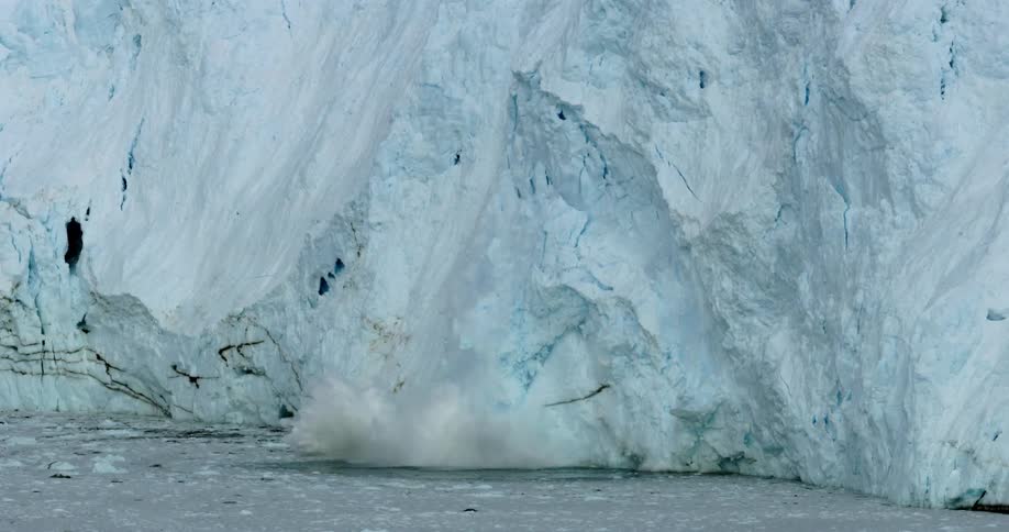 A wall of ice is collapsing into the ocean