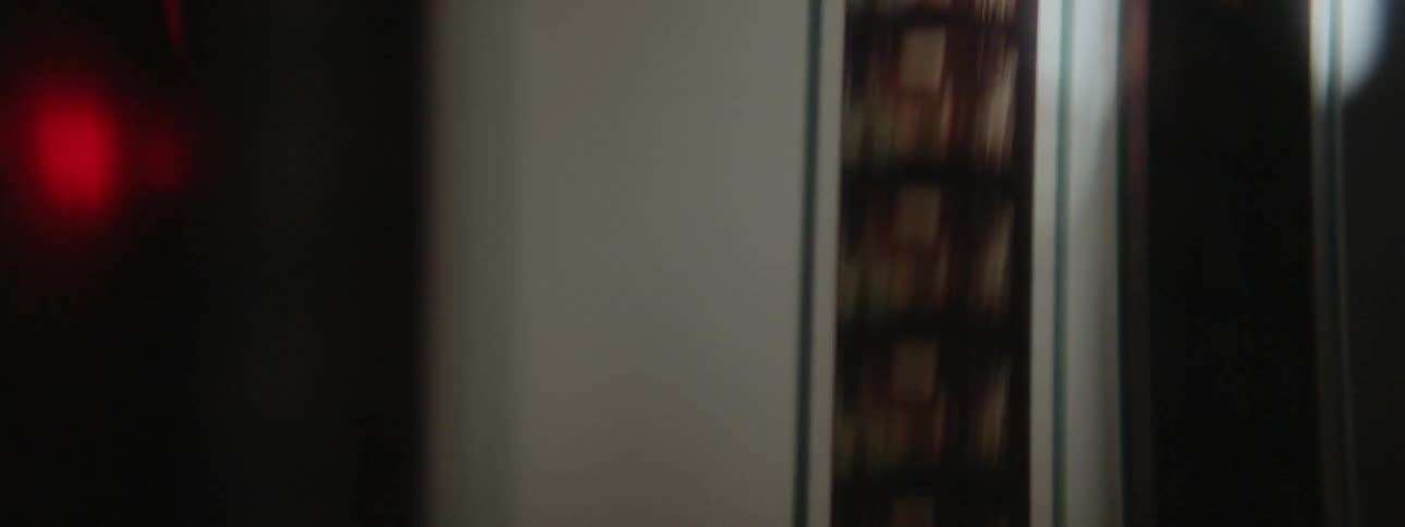 Filmstrips hang in a row