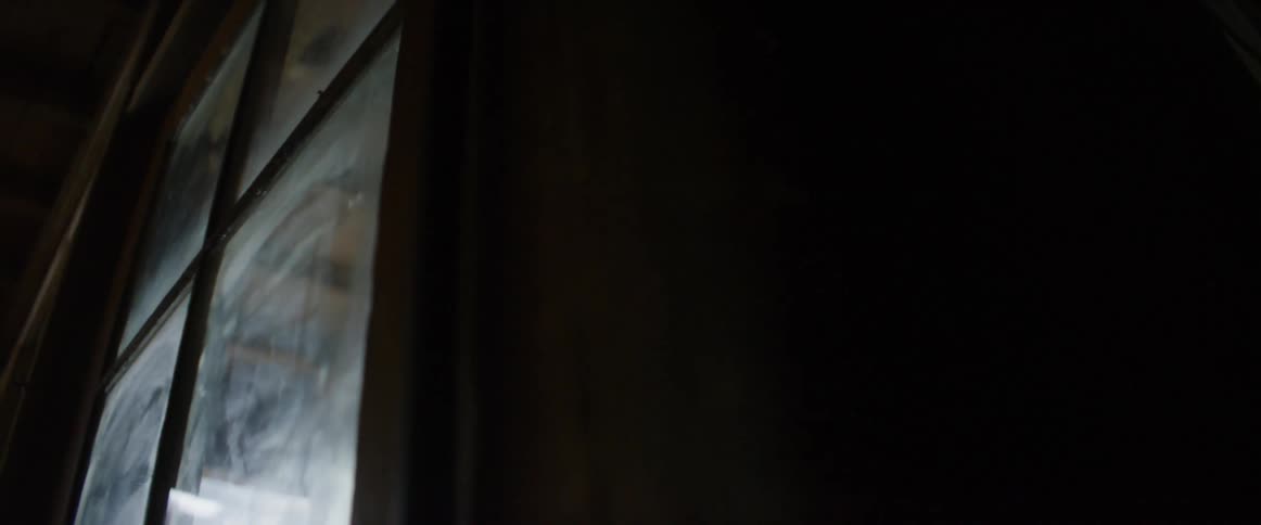 Close up of a window on a wooden door