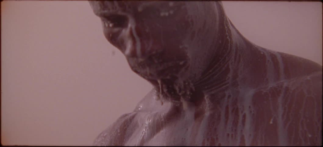 A man is covered in white liquid